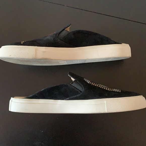 Karl Lagerfeld black suede embellished slip ons - Picture 4 of 11